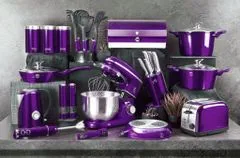 Berlingerhaus Sada nožů ve stojanu 6 ks Royal Purple Metallic Line Kikoza Collection