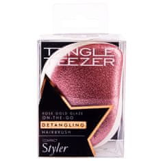 Tangle Teezer Compact Style Rose Gold Glaz - kompaktní kartáč na vlasy, hřebeny bez tahání nebo tahání