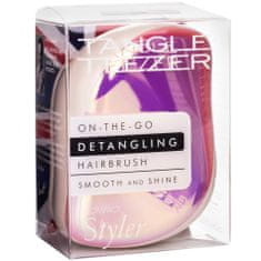 Tangle Teezer Compact Styler Pink Holographic - kompaktní kartáč na vlasy kompaktní velikost