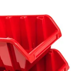 botle 10 kusů Stohovatelné krabice úložný Box Červená barva 6 velikostí sklad dílna garáž 