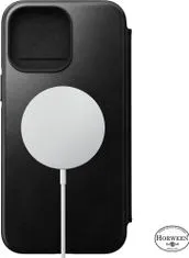 Nomad kožené flipové pouzdro MagSafe Folio pro Apple iPhone 14 Pro Max, černá