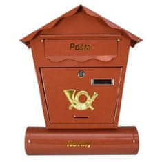 Strend Pro Poštovní schránka NESTOR hnědá | 440x370x100mm