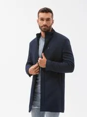 OMBRE Pánský kabát na zip Bender navy XL