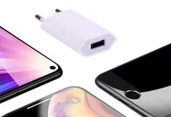 KOMA Napájecí adaptér ultra slim / nabíječka USB-A, 5W pro Apple iPhone (1A), bílá