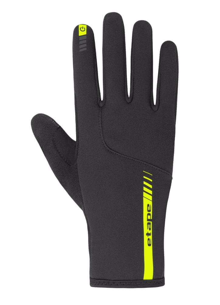 Levně Etape Zateplené rukavice Lake 2.0 WS+ Fluo černá/žlutá XL