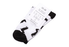 Kašmir Designové ponožky ALL DOG KS04 white - 35-38