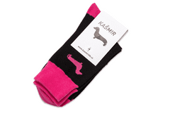 Kašmir Designové ponožky CRAZY KS06 pink - 38-40