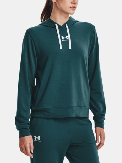 Under Armour Mikina Rival Terry Hoodie-GRN