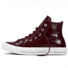 Converse Boty Chuck Taylor All Star Crinkled Patent Leather Dark Sangria