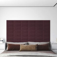 Greatstore Nástěnné panely 12 ks fialové 30 x 15 cm textil 0,54 m²