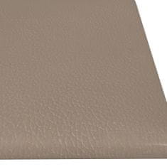 Vidaxl Nástěnné panely 12 ks cappuccino 60 x 15 cm umělá kůže 1,08 m²