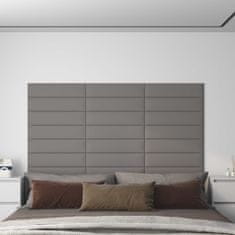 Vidaxl Nástěnné panely 12 ks světle šedé 60 x 15 cm textil 1,08 m²