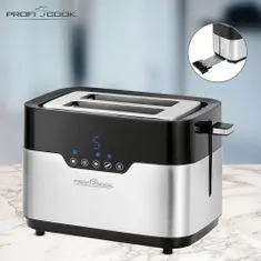 ProfiCook TA 1170 toaster DIGITAL nerez