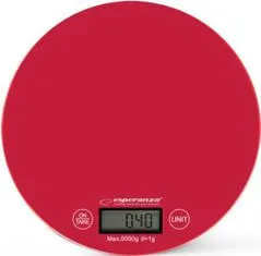 Esperanza Kuchyňská váha Mango EKS003R 5kg červená