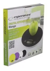 Esperanza Kuchyňská váha Mango EKS003K 5kg černá 