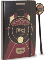 CurePink Poznámkový blok s propiskou Harry Potter: Express set 2 kusy (14,8 x 19 cm)