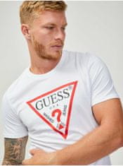Guess Bílé pánské tričko Guess XXL