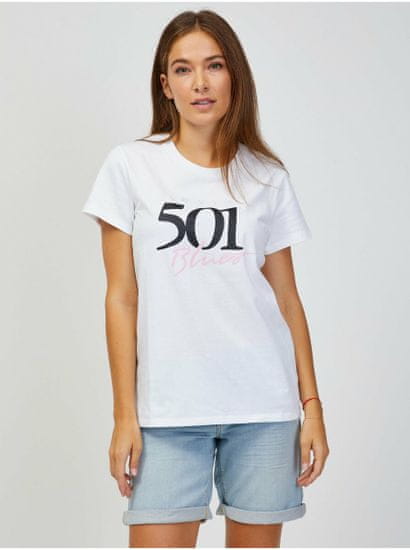 Levis Bílé dámské tričko Levi's 501