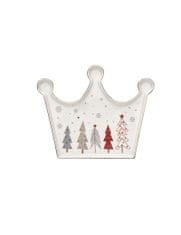 Brandani Vánoční mísa/tác ve tvaru královské koruny Fiocco di Neve BRANDANI