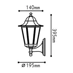 ACA ACA Lighting Garden lantern venkovní nástěnné svítidlo HI6171B