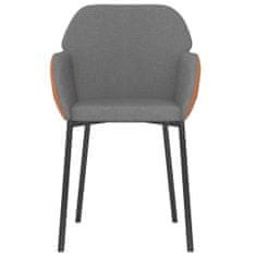 shumee Jídelní židle 2 ks světle šedé textil a umělá kůže