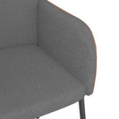 shumee Jídelní židle 2 ks světle šedé textil a umělá kůže