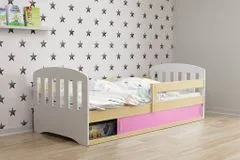 Importworld Dětská postel Bohuš 1 80x160 - 1 osoba – Borovice, Růžová