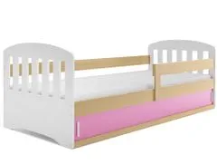 Importworld Dětská postel Bohuš 1 80x160 - 1 osoba – Borovice, Růžová