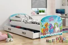 Importworld Dětská postel Felix 1 80x160 s úložným prostorem - 1 osoba - Bílá, Poník