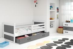 Importworld Dětská postel Klepino 1 80x190, s úložným prostorem - 1 osoba - Bílá, Grafit