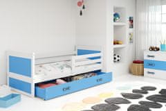 Importworld Dětská postel Klepino 1 90x200, s úložným prostorem - 1 osoba - Bílá, Modrá