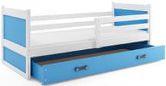 Importworld Dětská postel Klepino 1 90x200, s úložným prostorem - 1 osoba - Bílá, Modrá