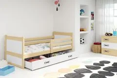 Importworld Dětská postel Klepino 1 90x200, s úložným prostorem - 1 osoba - Borovice, Bílá