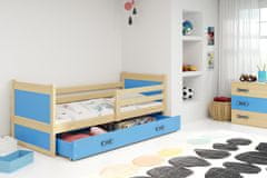 Importworld Dětská postel Klepino 1 90x200, s úložným prostorem - 1 osoba - Borovice, Modrá