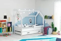 Importworld Dětská postel Igor - 1 osoba, 80x160, s úložným prostorem – Bílá