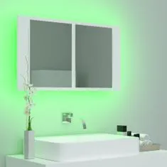 Petromila LED koupelnová skříňka se zrcadlem bílá 80 x 12 x 45 cm akryl