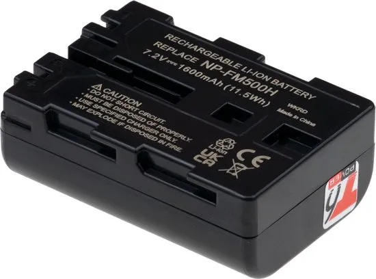 Baterie T6 Power pro SONY DSLR-A300 serie, Li-Ion, 7,2 V, 1600 mAh (11,5 Wh), černá