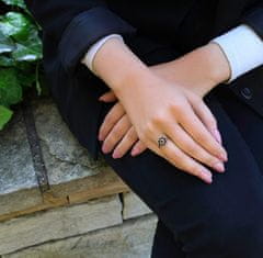 Beneto Exclusive Půvabný stříbrný prsten s granáty GRAAGG1 (Obvod 58 mm)