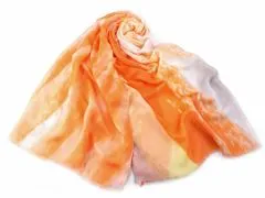 Kraftika 1ks oranžová šátek / šála 85x180 cm, vzorované šály