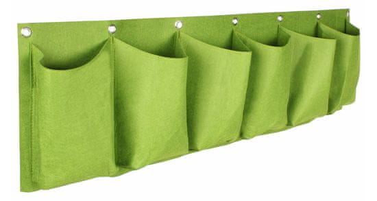 Merco Multipack 2ks Horizontal Grow Bag 6 textilní květináče na zeď zelená, 1 ks