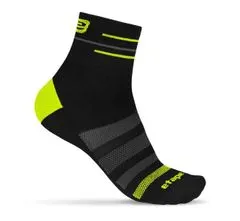 Etape SOX sportovní ponožky černá-žlutá fluo, XL