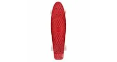 Meteor Flip plastový skateboard červená-bílá