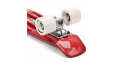 Meteor Flip plastový skateboard červená-bílá