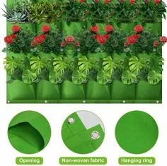Merco Vertical Grow Bag 9 textilní květináče na zeď zelená, 1 ks
