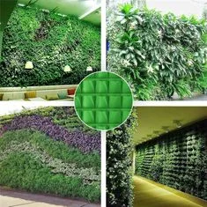 Merco Horizontal Grow Bag 4 textilní květináče na zeď zelená, 1 ks