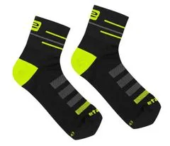 Etape SOX sportovní ponožky černá-žlutá fluo, XL