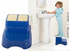 Verk 24111Plastový dvojstupínek k umyvadlu a WC modrý