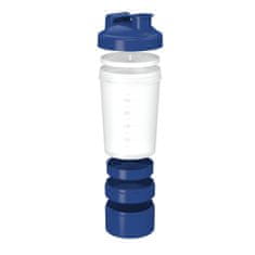 Elasto Shaker "Protein" Pro se třemi přihrádkami, Transparentní/Modrozelená