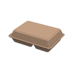 Elasto Obědový box "ToGo" XL, 3 díly, trvalá hnědá