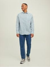 Jack&Jones Pánská košile JORBRINK Wide Fit 12215472 Cashmere Blue (Velikost S)